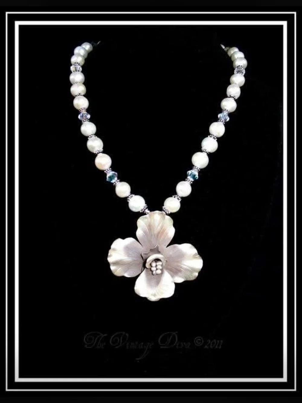 Handcrafted HillTribe/Bali SS/Freshwater Pearl Pendant Statement Necklace
